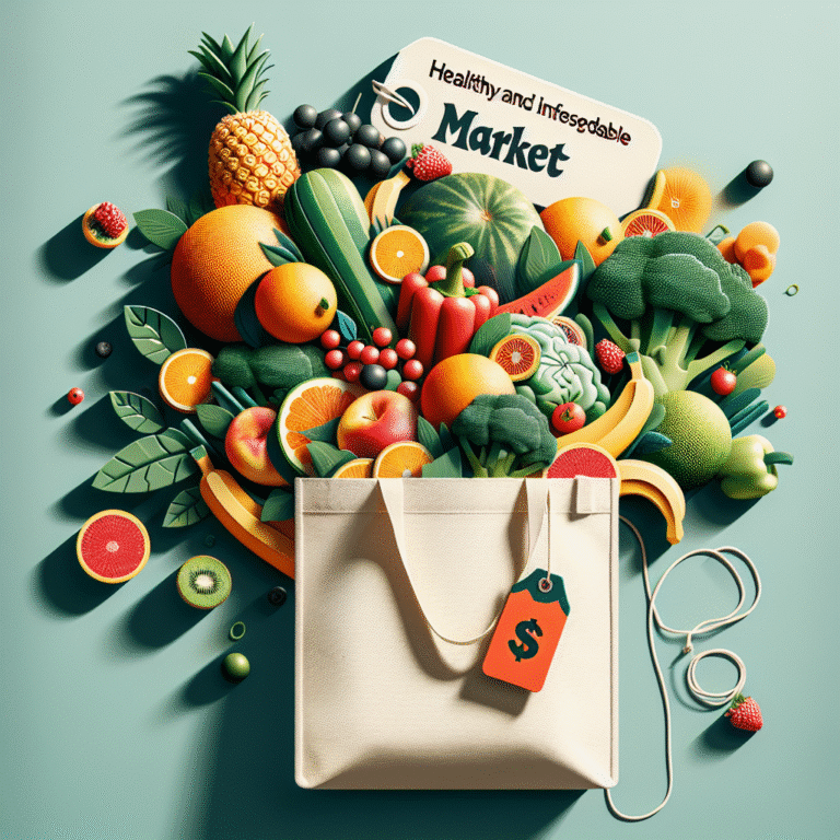 produtos de mercado saudáveis e baratos